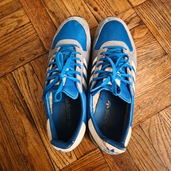 Adidas Men's Adistar Racer V22767 Sneakers Gray Blue Suede Running Shoes Size 11 - Picture 2 of 10